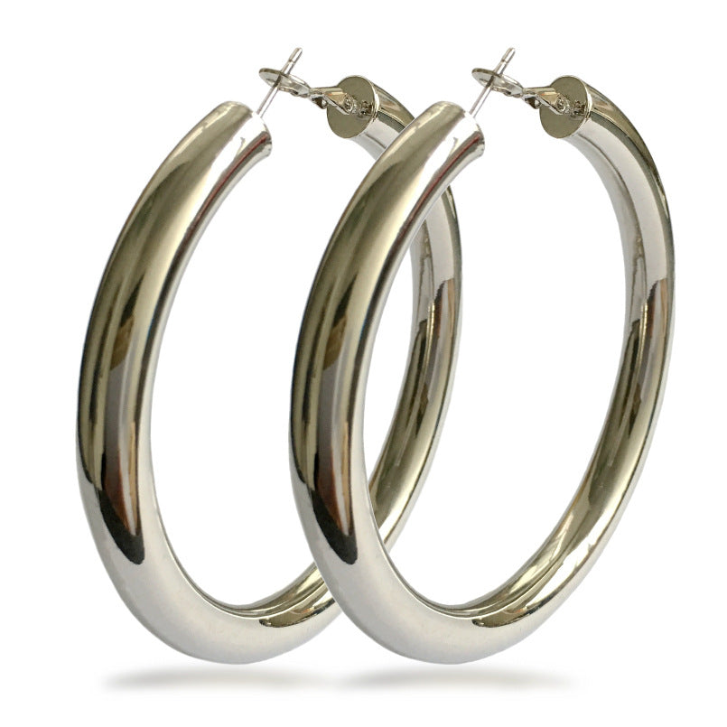 Wholesale Circle Exaggerated Alloy Earrings